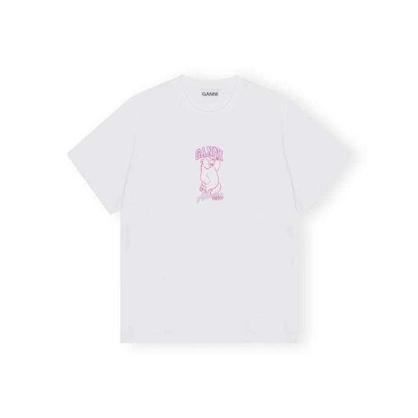 ganni 23ss designer t shirt womens pullover washed tee summer new short sleeve letter pattern printed round neck loose casual t shirt, White
ganni 23ss designer t shirt womens pullover washed tee summer new short sleeve letter pattern printed round neck loose casual t shirt, White