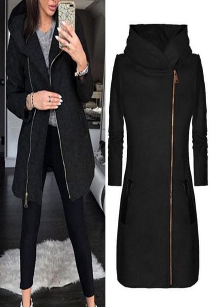 2019 autumn long black coat women zipper long sleeve hooded jackets casual female warm slim pockets outwear clothes2541008, Black;brown
2019 autumn long black coat women zipper long sleeve hooded jackets casual female warm slim pockets outwear clothes2541008, Black;brown