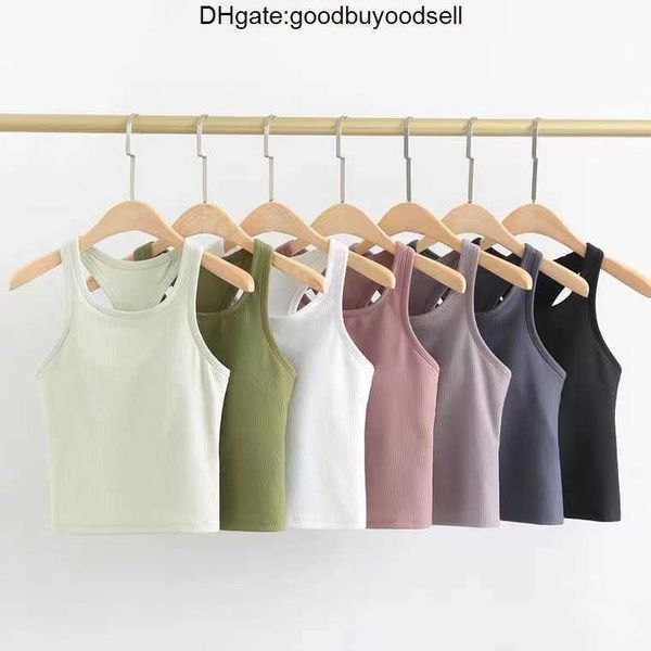 lu tank slim fit sleeveless yoga outfits shirt brushed women workout sports with padded bra 5twl, White
lu tank slim fit sleeveless yoga outfits shirt brushed women workout sports with padded bra 5twl, White