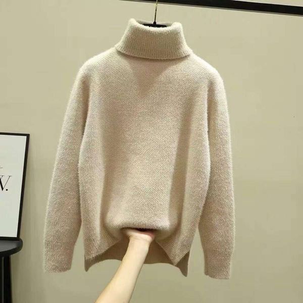autumn and winter sweaters loose high collared imitation mink fur split thick chenille lazy sweater womens pullover, White;black
autumn and winter sweaters loose high collared imitation mink fur split thick chenille lazy sweater womens pullover, White;black