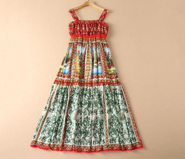 919 2021 milan runway autumn a line sleeveless flora print dress prom fashion spaghetti strap brand same style fashion women cloth9875183, Black
919 2021 milan runway autumn a line sleeveless flora print dress prom fashion spaghetti strap brand same style fashion women cloth9875183, Black
