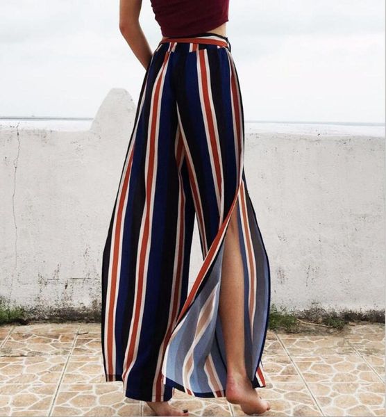 fashion women long pants striped wide leg pants loose casual striped pants summer holiday split buttom chiffon capris3441525, Black;white
fashion women long pants striped wide leg pants loose casual striped pants summer holiday split buttom chiffon capris3441525, Black;white