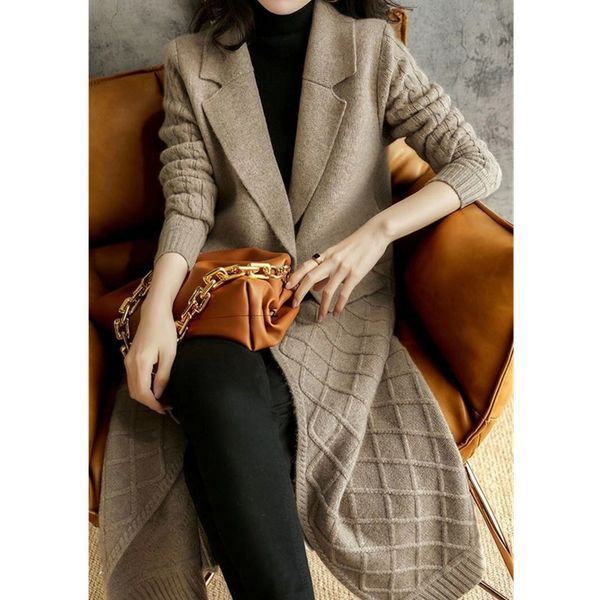 women's sweaters long cashmere cardigan autumn and winter kneelength thin thickened wool coat sweater 230831, White;black
women's sweaters long cashmere cardigan autumn and winter kneelength thin thickened wool coat sweater 230831, White;black