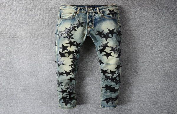 men039s jeans pantalon homme trendy black star pattern patch street motorcycle pants punk denim long hip hop men8560725, Blue
men039s jeans pantalon homme trendy black star pattern patch street motorcycle pants punk denim long hip hop men8560725, Blue