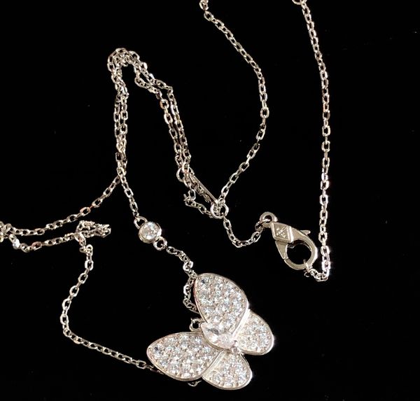 vintage pendant necklace copper brand designer full crystal butterfly charm short chain choker for women jewelry with box party gift, Silver
vintage pendant necklace copper brand designer full crystal butterfly charm short chain choker for women jewelry with box party gift, Silver