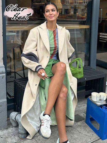 womens wool blends women contrast color lapel overcoat jacket casual loose lantern long sleeve with button coat vintage autumn winter street, Black
womens wool blends women contrast color lapel overcoat jacket casual loose lantern long sleeve with button coat vintage autumn winter street, Black