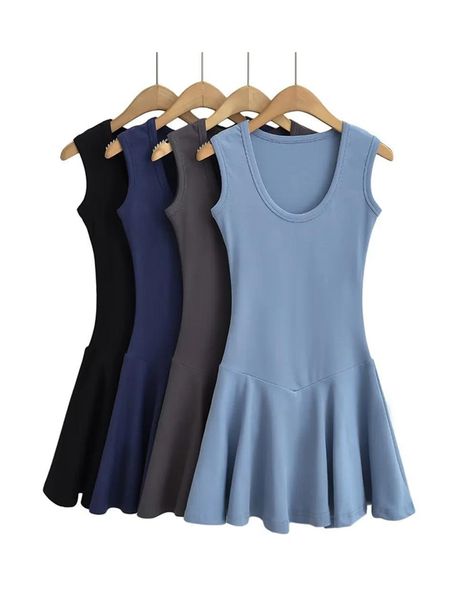basic casual dresse o neck sleeveless a line dress with shorts summer elastic slim mini 4 colors 230830, Black;gray
basic casual dresse o neck sleeveless a line dress with shorts summer elastic slim mini 4 colors 230830, Black;gray