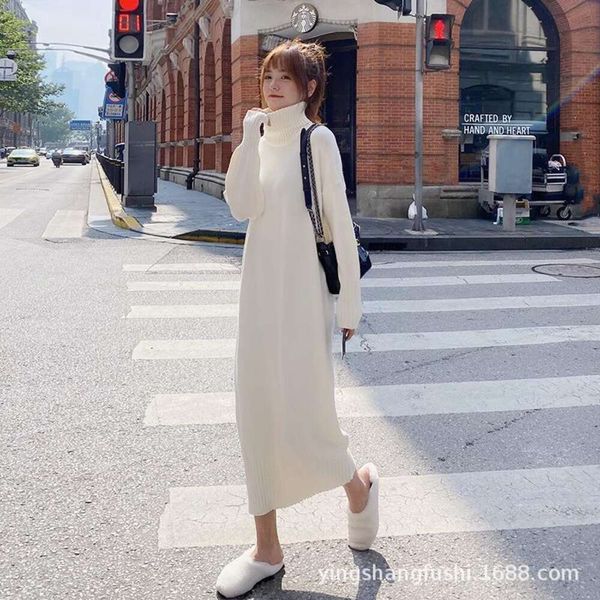 autumn winter lazy wind japanese sweater and korean casual womens clothing cotton pullover dress fashionable high, White;black
autumn winter lazy wind japanese sweater and korean casual womens clothing cotton pullover dress fashionable high, White;black
