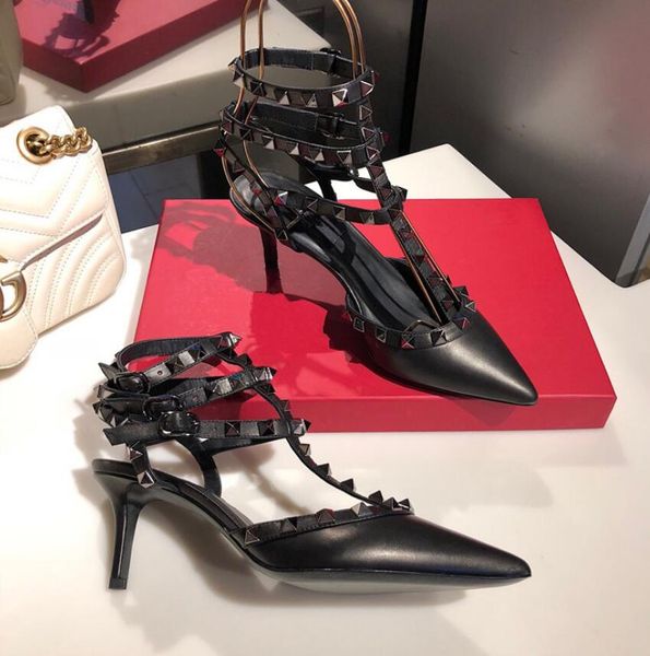 women v brand sandals high heels rivets wedding shoes 6cm 8cm 10cm thin heel pointed toe three belts classics summer real leather woman sand, Black
women v brand sandals high heels rivets wedding shoes 6cm 8cm 10cm thin heel pointed toe three belts classics summer real leather woman sand, Black