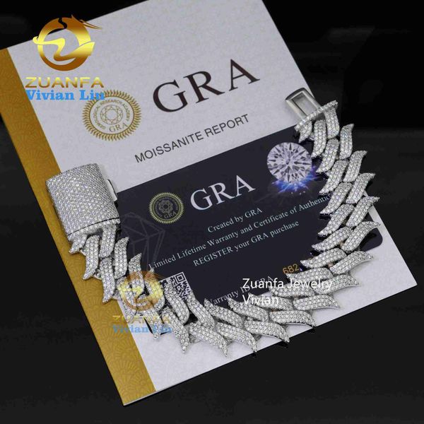 hip hop jewelry fashion design iced out vvs moissanite cuban link chain 925 sterling silver bracelet 
hip hop jewelry fashion design iced out vvs moissanite cuban link chain 925 sterling silver bracelet