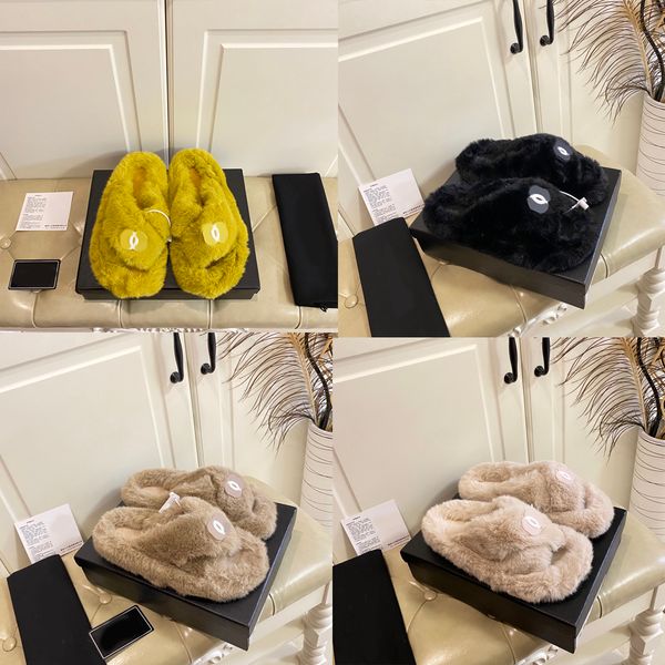 designer slippers women wool slippers winter plush woolen scuffs slippers flat heels cross strap home sandals, Black
designer slippers women wool slippers winter plush woolen scuffs slippers flat heels cross strap home sandals, Black