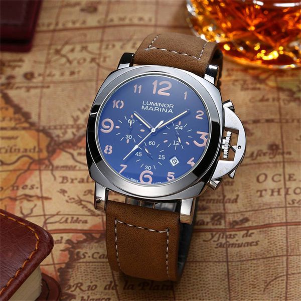 brand panerxx luxury mens watch for men leather belt automatic multifunction chronograph watches designer movement quartz wristwatch montre, Slivery;black
brand panerxx luxury mens watch for men leather belt automatic multifunction chronograph watches designer movement quartz wristwatch montre, Slivery;black