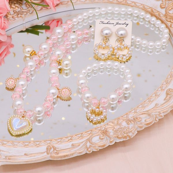 imitation pearl girl temperament princess style hanfu collarbone necklace bracelet ear clip, Silver
imitation pearl girl temperament princess style hanfu collarbone necklace bracelet ear clip, Silver