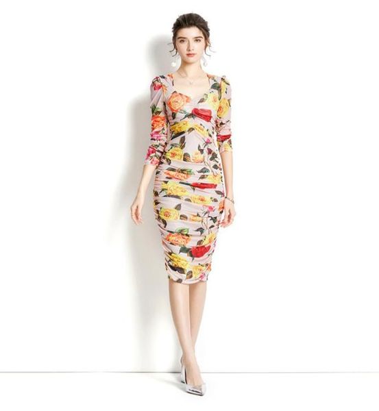 spring new women mesh printing dresses sliming vintage dress square neck long sleeve pleated bottom runway wear vestidos3464470, Black
spring new women mesh printing dresses sliming vintage dress square neck long sleeve pleated bottom runway wear vestidos3464470, Black