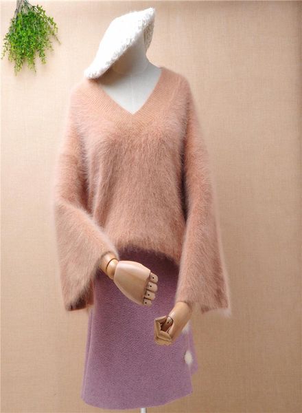 women039s sweaters ladies women fashion hairy angora fur knitted seven flare sleeves vneck pullover mink cashmere winter jumpe7359892, White;black
women039s sweaters ladies women fashion hairy angora fur knitted seven flare sleeves vneck pullover mink cashmere winter jumpe7359892, White;black