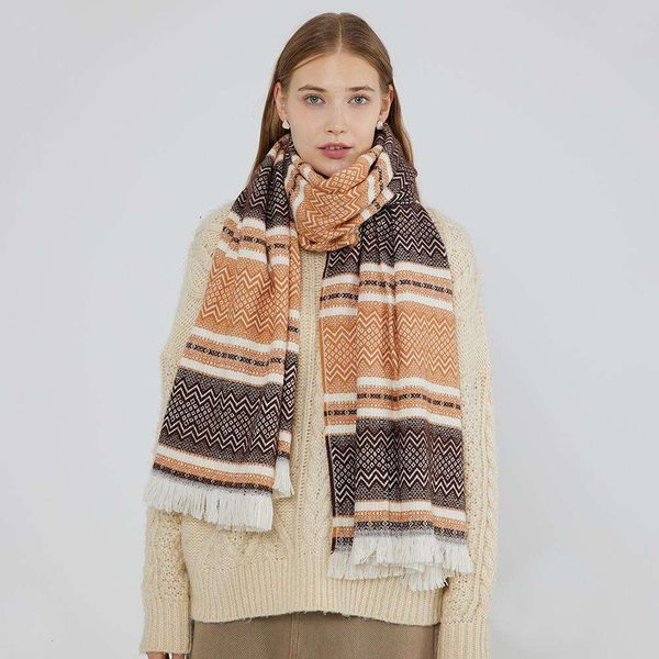 northern europe retro ethnic style scarf bohemian imitation cashmere winter for women, Blue;gray
northern europe retro ethnic style scarf bohemian imitation cashmere winter for women, Blue;gray