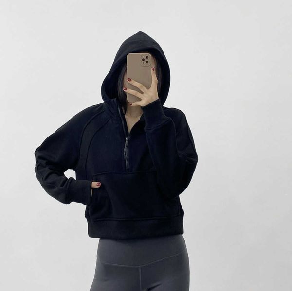 new women sport yoga jacket half zipper coat clothes fitness outfits running hoodies thumb hole sportwear gym workout hooded top, Black
new women sport yoga jacket half zipper coat clothes fitness outfits running hoodies thumb hole sportwear gym workout hooded top, Black