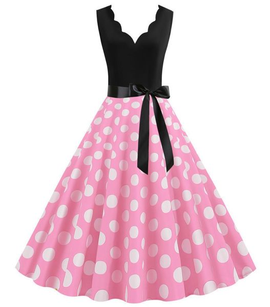 pink pleated dot vintage dress women sleeveless v neck retro 1950s 60s pinup swing party summer dresses plus size s3xl4436496, Black;gray
pink pleated dot vintage dress women sleeveless v neck retro 1950s 60s pinup swing party summer dresses plus size s3xl4436496, Black;gray