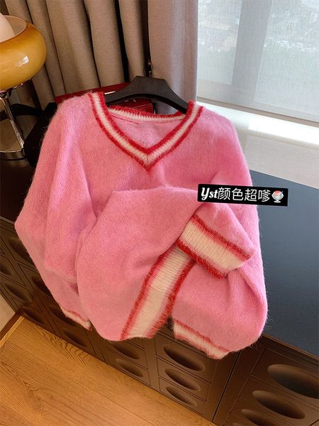 womens sweaters pink sweater pullover office lady autumn winter gray simple vneck elastic plush knitwear jumper thick warm harajuku oversize, White;black
womens sweaters pink sweater pullover office lady autumn winter gray simple vneck elastic plush knitwear jumper thick warm harajuku oversize, White;black