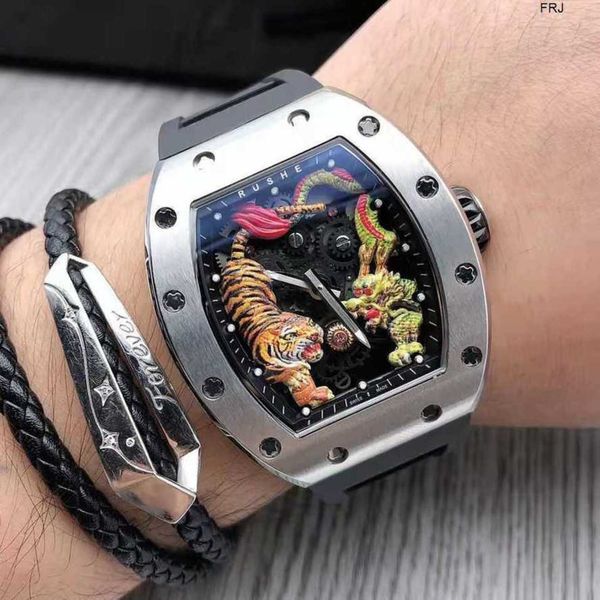 designer watches richads mile chinese wind dragon tiger fight mens fully automatic rm mechanical barrel tuo flywheel miller 7klr, Slivery;black
designer watches richads mile chinese wind dragon tiger fight mens fully automatic rm mechanical barrel tuo flywheel miller 7klr, Slivery;black