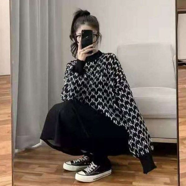 early autumn fashion womens sweaters design casual lazy age reducing high grade niche sweater two piece suit skirt, White;black
early autumn fashion womens sweaters design casual lazy age reducing high grade niche sweater two piece suit skirt, White;black