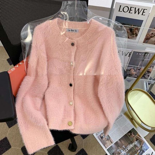 pink mink fur coat for sweater women style gentle sweet soft lazy short top, White;black
pink mink fur coat for sweater women style gentle sweet soft lazy short top, White;black