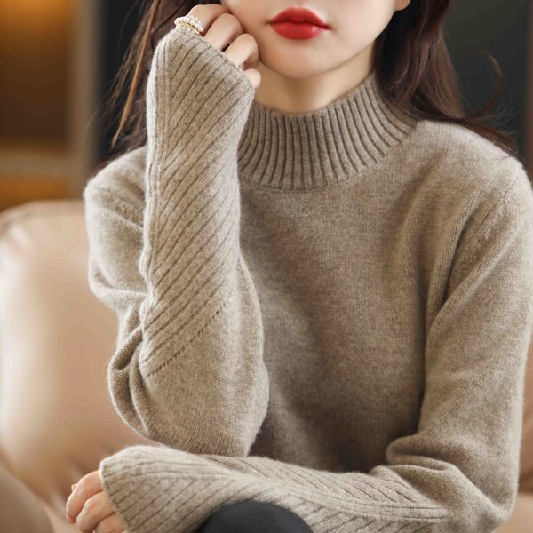 women's sweaters fashion autumn winter 100 pure merino wool thick mockneck pullover cashmere sweater women leaf striped female clothing, White;black
women's sweaters fashion autumn winter 100 pure merino wool thick mockneck pullover cashmere sweater women leaf striped female clothing, White;black