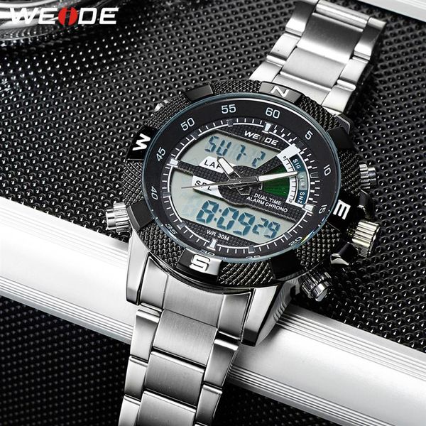 weide digital display mens sport hours luxury business military stainless steel strap quartz wristwatch clock relogio masculino305v, Slivery;brown
weide digital display mens sport hours luxury business military stainless steel strap quartz wristwatch clock relogio masculino305v, Slivery;brown