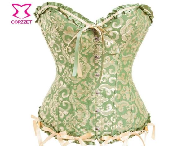 greengold elegant jacquard overbust corset gothic clothing w ribbon bow ett for women victorian corsets and bustiers1370587, Black;white
greengold elegant jacquard overbust corset gothic clothing w ribbon bow ett for women victorian corsets and bustiers1370587, Black;white