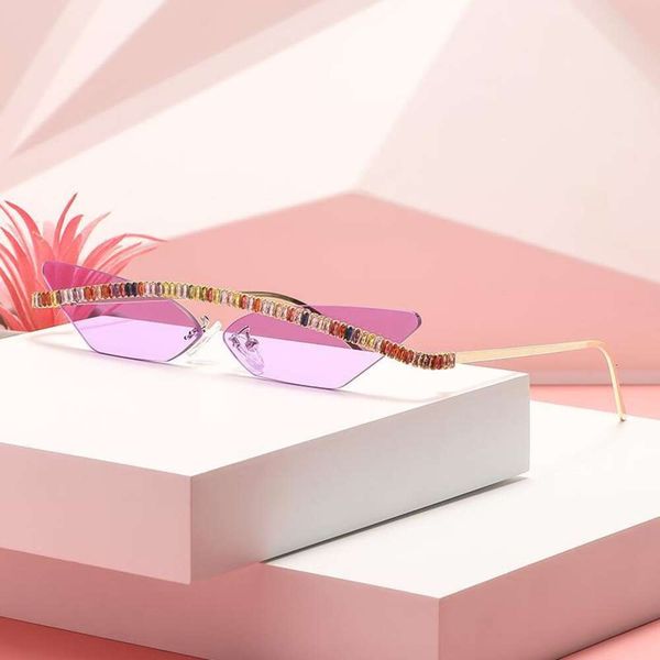 colorful zircon frameless ornamental glasses womens sunglasses small metal candy color dopamine girls stage, White;black
colorful zircon frameless ornamental glasses womens sunglasses small metal candy color dopamine girls stage, White;black