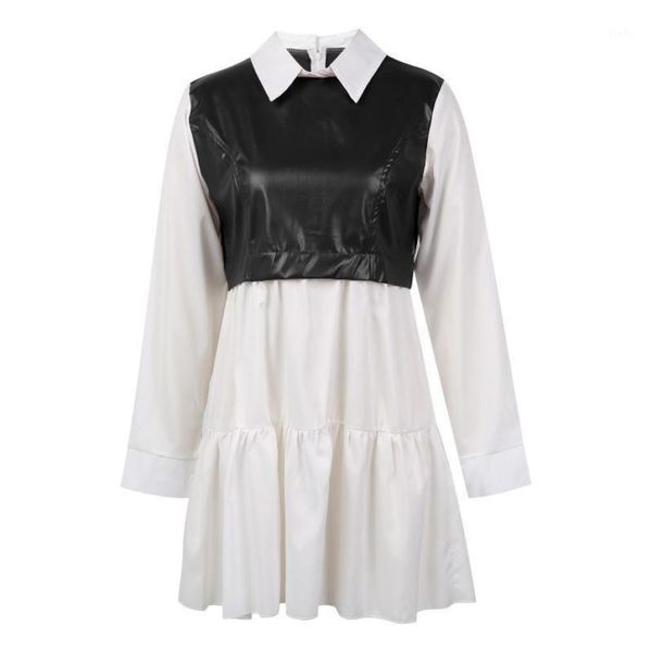 casual dresses 2022 style women fashion shirt dress ladies pu leather patchwork high waisted long sleeve plus size sxxl4118560, Black;gray
casual dresses 2022 style women fashion shirt dress ladies pu leather patchwork high waisted long sleeve plus size sxxl4118560, Black;gray