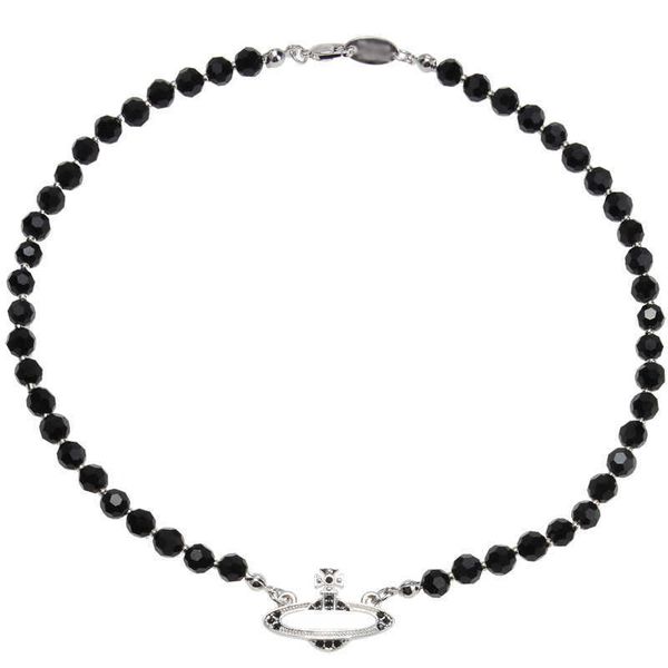 high version empress dowager vivi of the west saturn black agate pendant necklace, multi layered women's light luxury high grade, Silver
high version empress dowager vivi of the west saturn black agate pendant necklace, multi layered women's light luxury high grade, Silver