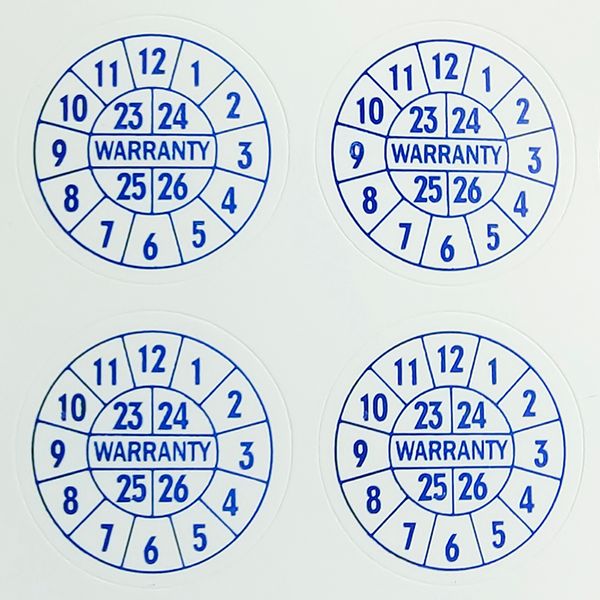 

20mm Expire Date Sticker Brittle Paper Warranty Void Label Repair Guanantee Valid Year Month Tamper Evident Security Seal
