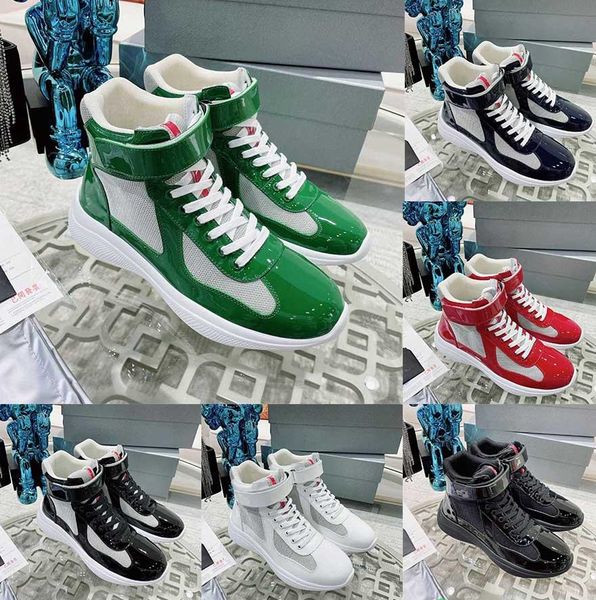 designer casual shoes men shoes america cup sneakers high patent leather sneakers black blue nylon rubber shoe platform trainers flat sneake
designer casual shoes men shoes america cup sneakers high patent leather sneakers black blue nylon rubber shoe platform trainers flat sneake