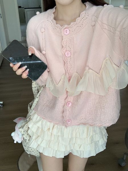 women's sweaters kimokokm french retro fashion sweet girl oneck cute singlelace breasted cardigan full sleeve sweetheart pink knitting, White;black
women's sweaters kimokokm french retro fashion sweet girl oneck cute singlelace breasted cardigan full sleeve sweetheart pink knitting, White;black