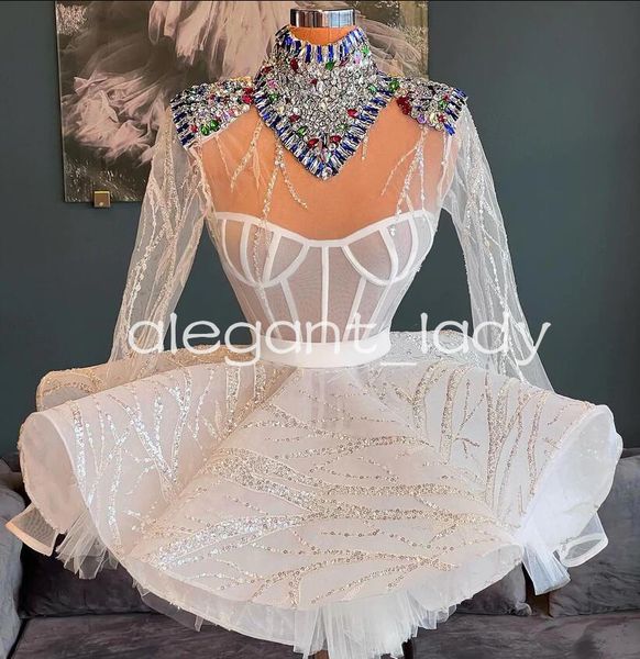 little white dress ballerina crystal short prom birthday dresses illusion long sleeve gillter ruffle puffy mini party gown, Black
little white dress ballerina crystal short prom birthday dresses illusion long sleeve gillter ruffle puffy mini party gown, Black