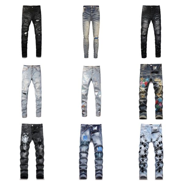 purple designer mens mens jeans high street jeans mens embroidery pants womens oversize ripped patch hole denim straight fashion brand15, Blue
purple designer mens mens jeans high street jeans mens embroidery pants womens oversize ripped patch hole denim straight fashion brand15, Blue