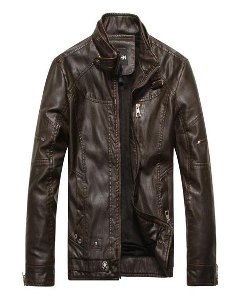 brown zipper stitching motorcycle wind men039s leather jacket highquality standup collar retro comfortable windproof fashion 3993365, Black
brown zipper stitching motorcycle wind men039s leather jacket highquality standup collar retro comfortable windproof fashion 3993365, Black