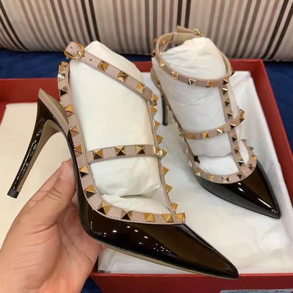 women high heels rivets sandal summer luxury brand pointed two belts wedding shoes 6cm 8cm 10cm nude black red shiny patent leather v sandal
women high heels rivets sandal summer luxury brand pointed two belts wedding shoes 6cm 8cm 10cm nude black red shiny patent leather v sandal