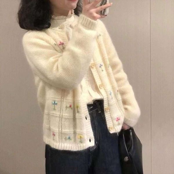 french retract style womens sweaters clothing soft lazy high end super good looking sweater cardigan, White;black
french retract style womens sweaters clothing soft lazy high end super good looking sweater cardigan, White;black
