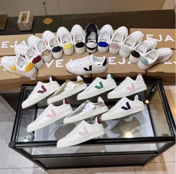 designer women veja shoes men va word leather white shoe stitching brown lace up sneaker leathers lining rubber sole with box size 35-45, Black
designer women veja shoes men va word leather white shoe stitching brown lace up sneaker leathers lining rubber sole with box size 35-45, Black