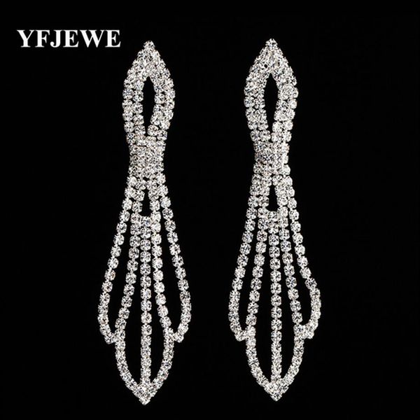 yfjewe new earrings long women pendant earrings long hanging earrings with stones crystal jewelry gifts pendientes mujer e396248r, Silver
yfjewe new earrings long women pendant earrings long hanging earrings with stones crystal jewelry gifts pendientes mujer e396248r, Silver