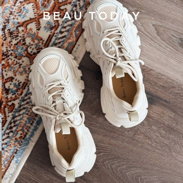 dress shoes beautoday chunky sneakers women genuine leather mesh patchwork round toe lace-up thick sole ladies shoes handmade 29448 230830, Black
dress shoes beautoday chunky sneakers women genuine leather mesh patchwork round toe lace-up thick sole ladies shoes handmade 29448 230830, Black