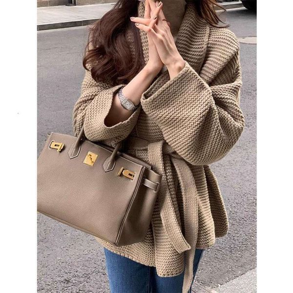 hair factory womens sweaters falling leaves winter style lazy wool temperament thin warm lace up sweater cardigan, White;black
hair factory womens sweaters falling leaves winter style lazy wool temperament thin warm lace up sweater cardigan, White;black