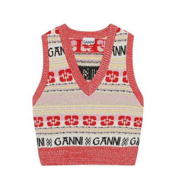 ganni women designer vest autumn and fashion winter new product vest wool blended stripe v-neck knitted tank for women, White
ganni women designer vest autumn and fashion winter new product vest wool blended stripe v-neck knitted tank for women, White