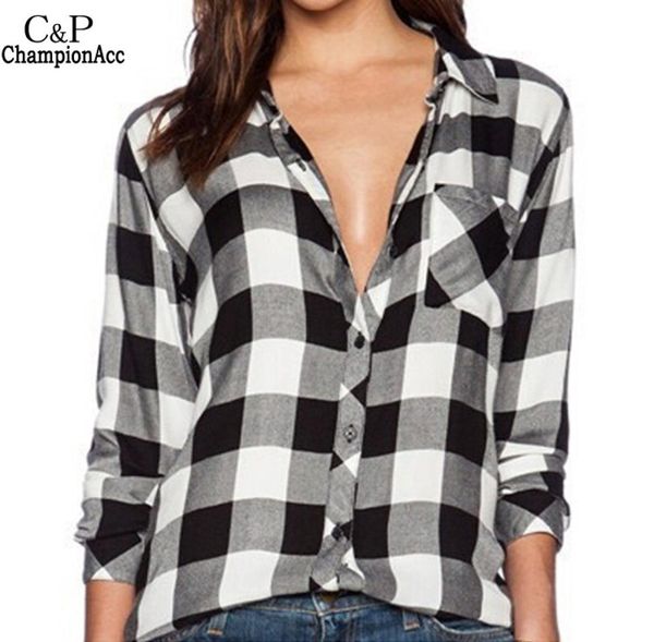 fashion casual plaid shirt women loose long blouse check shirt leisure black and white women casual blusas spring autumn 63d2113690
fashion casual plaid shirt women loose long blouse check shirt leisure black and white women casual blusas spring autumn 63d2113690