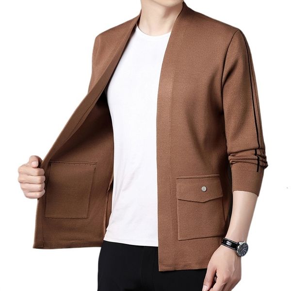 men's sweaters 2023 winter knitted cardigan fashion simple and advanced solid line thickened comfortable 230831, White;black
men's sweaters 2023 winter knitted cardigan fashion simple and advanced solid line thickened comfortable 230831, White;black