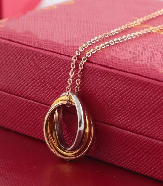 fashion selling men women couple necklace three loop mix color pendant necklaces jewelry stainless steel no fade gift with link ch3994636, Silver
fashion selling men women couple necklace three loop mix color pendant necklaces jewelry stainless steel no fade gift with link ch3994636, Silver