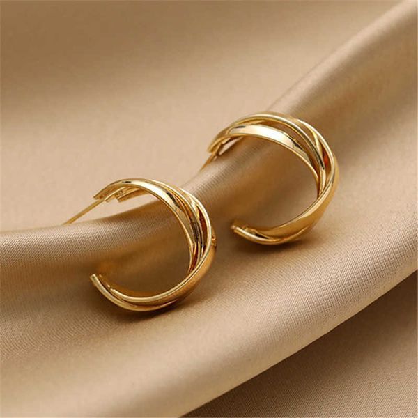 gold c-shaped three ring earrings 925 silver needle small audience earrings earstuds women's advanced feel versatile earrings jewelry, Golden
gold c-shaped three ring earrings 925 silver needle small audience earrings earstuds women's advanced feel versatile earrings jewelry, Golden