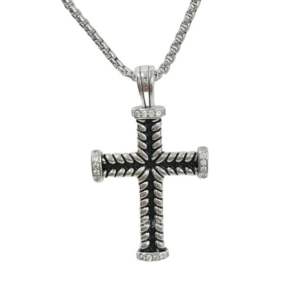designer dy necklace luxury cross necklace popular double button line pendant accessories jewelry high-end fashion romantic valentine's, Silver
designer dy necklace luxury cross necklace popular double button line pendant accessories jewelry high-end fashion romantic valentine's, Silver